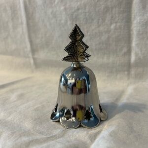 Silver Plated Christmas Tree Bell Made in Italy 3.5”